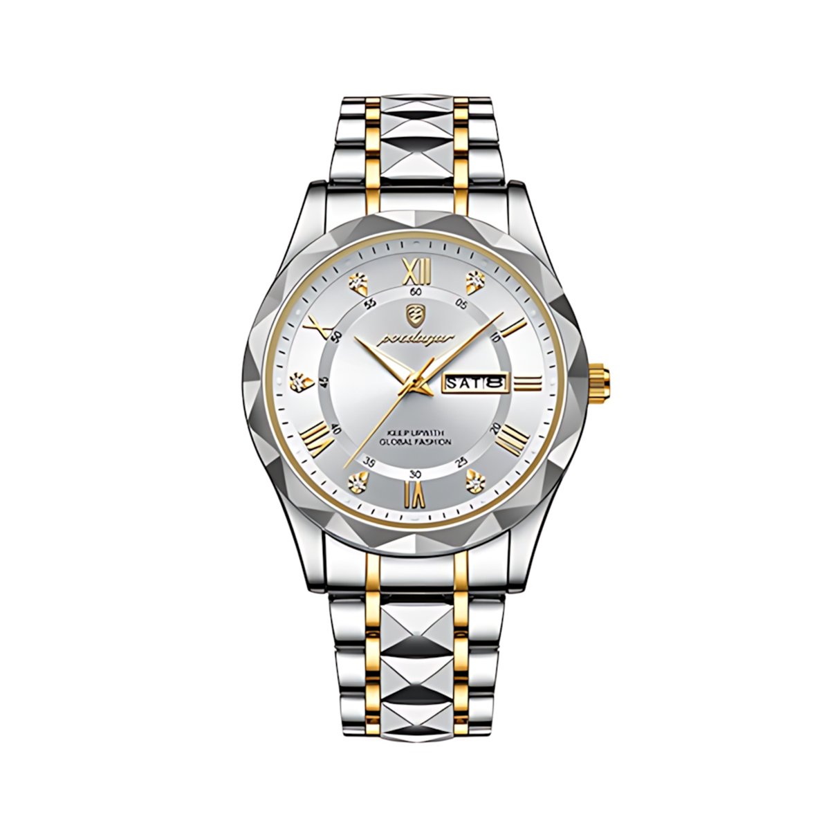 Watch (Poedagar 615) Premium Watch  High Quality Butterfly Lock