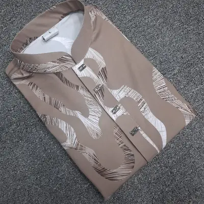 Chaina Stitch Panjabi (Light Brown)