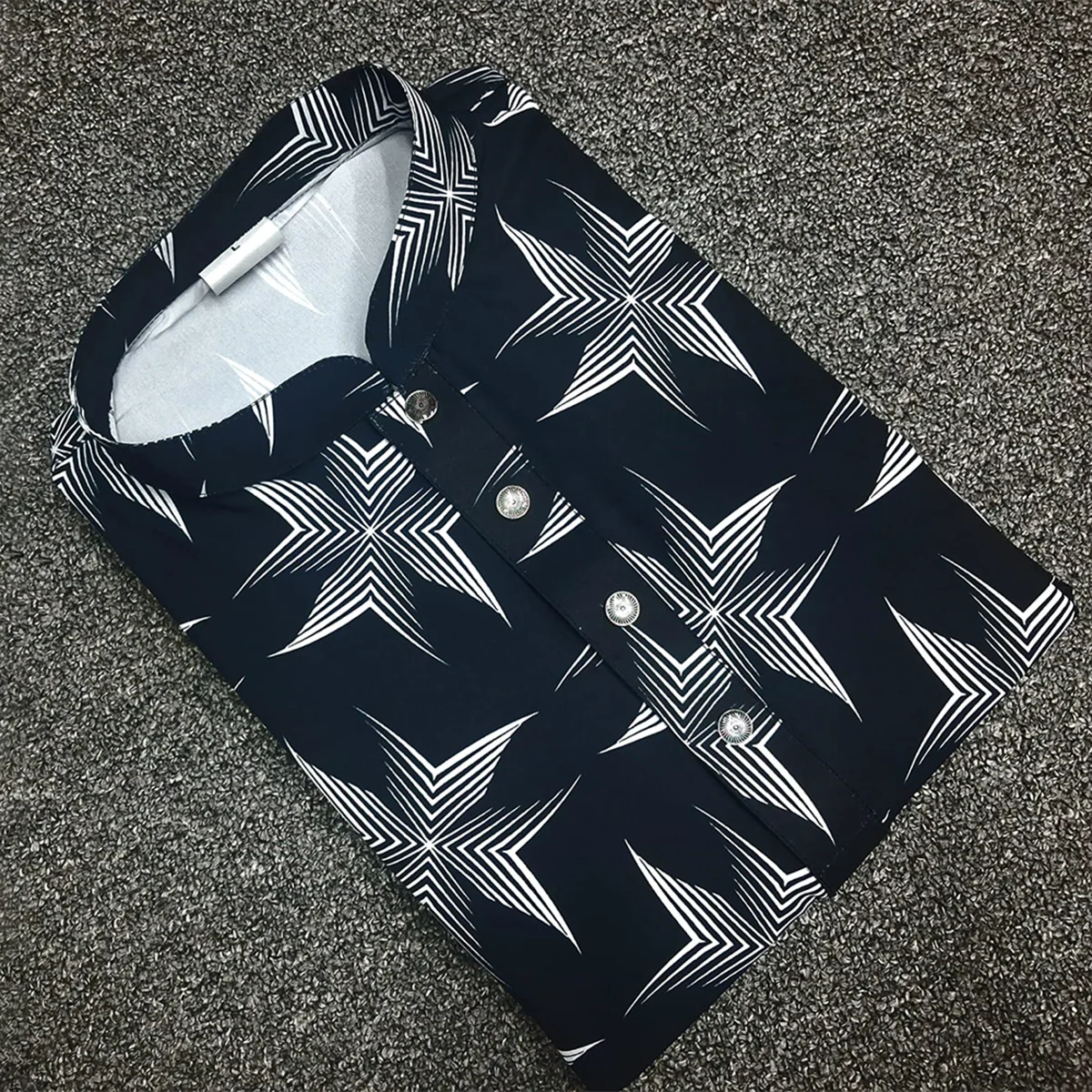 Chaina Stitch Panjabi (Black & Dark Grey)