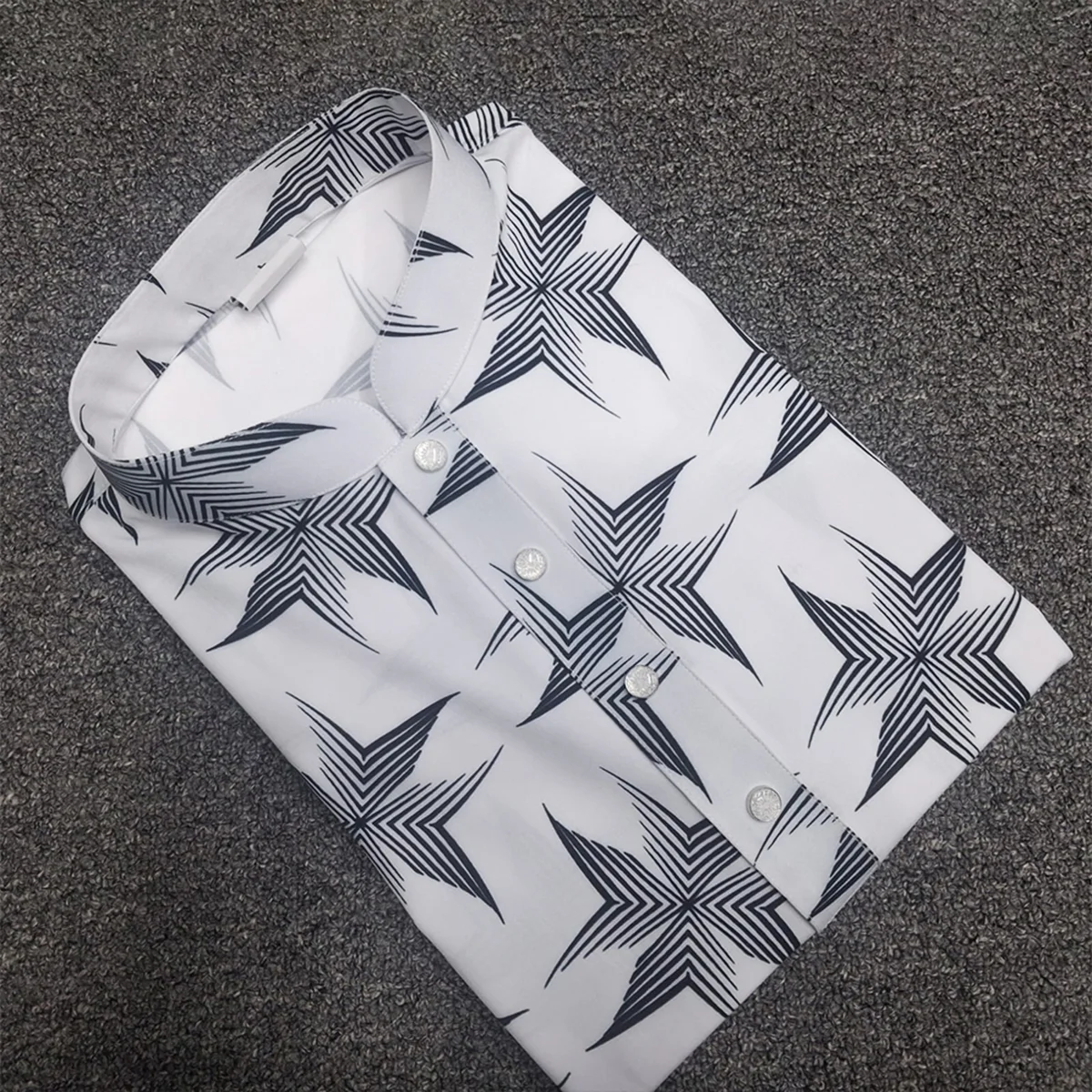 Chaina Stitch Panjabi (Black and White)